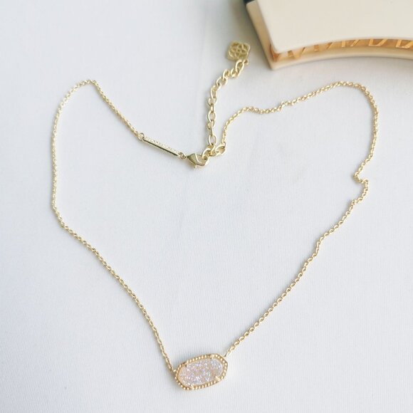 Kendra Scott Elisa Gold Iridescent Drusy Necklace - Picture 3 of 4